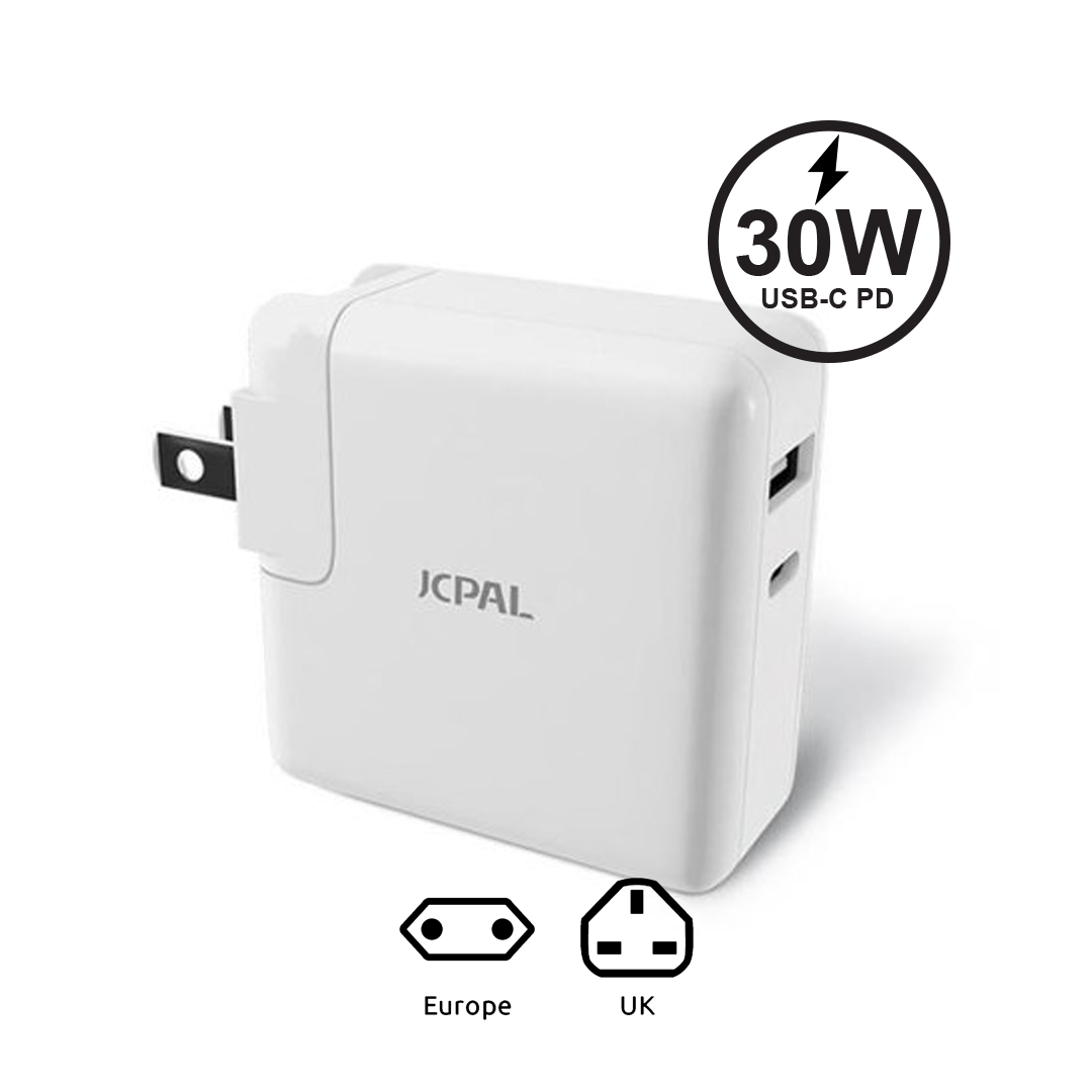 JCPAL ELEX 30W USB-C PD Travel Charger